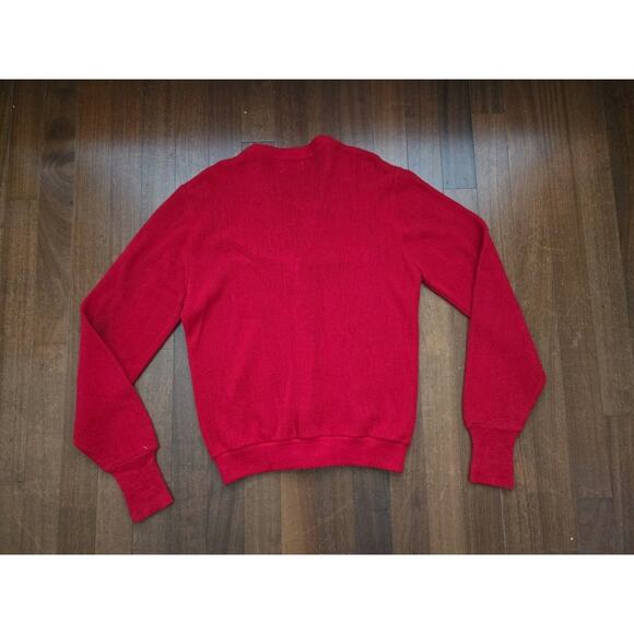 Izod Lacoste Cardigan Sweater Mens Xl Red Long Sleeve Button Vintage - Picture 2 of 7